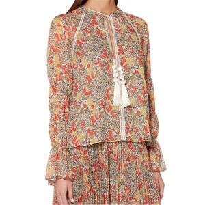 Alexis Multi-Coloured Floral Samera Top Large *MISSING TASSEL NECKTIE*